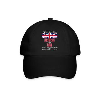 I Have Two Titles British and Dad United Kingdom - Baseballkappe - Schwarz/Schwarz - Vorne