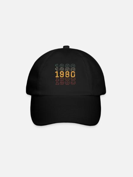 1980 - Baseball Cap - black/black