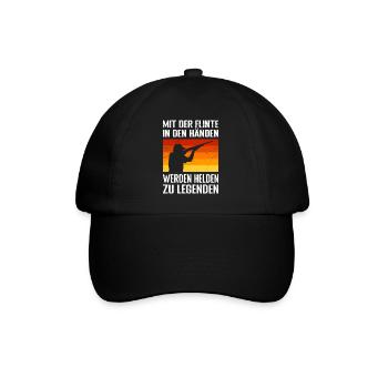 Tontaubenschießen - Baseballkappe - Schwarz/Schwarz - Vorne