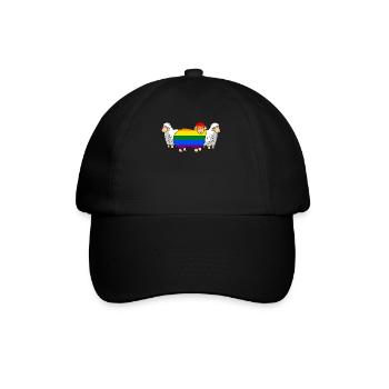 rainbow sheep family LGBT Gay Pride Lgbtq - Baseball Cap - black/black - Front