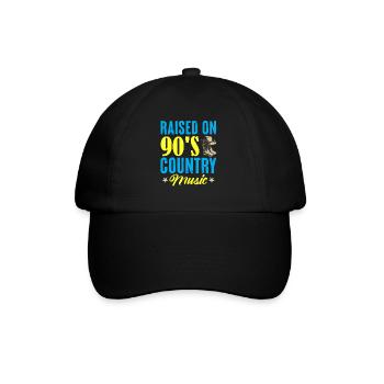Élevé sur le cow-boy de la musique country des années 90 - Casquette classique - noir/noir - Devant