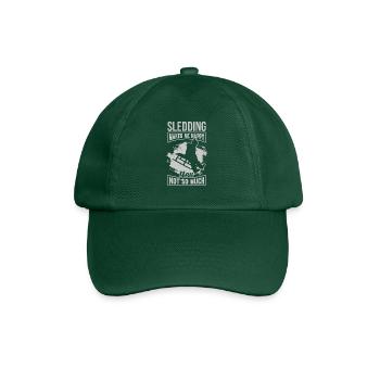 Sledging Winter Sledge Gift - Baseball Cap - bottle green - Front