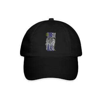 Zebra Gift Black and White Safari Savannah Steppe - Baseball Cap - black/black - Front