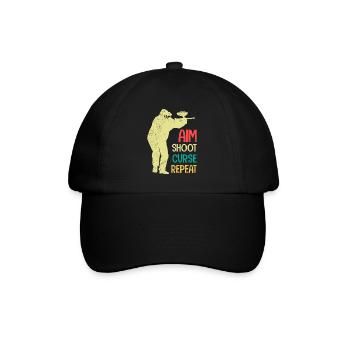 Aim Shooting Curse again Paintball - Baseball Cap - black/black - Front