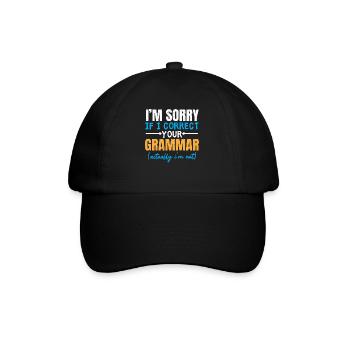 Je suis désolé si je ko ko votre police de grammaire - Casquette classique - noir/noir - Devant