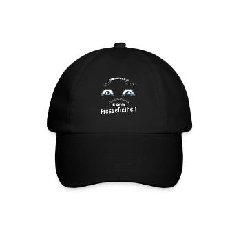 Ich kann gucken wie ich will - Fressefreiheit! - Baseballkappe - Schwarz/Schwarz - Vorne