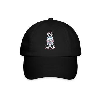 Hail Satan I Satanic Creepy Cute Anime Girl - Baseball Cap - black/black - Front
