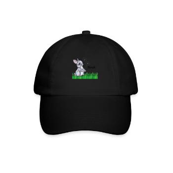 Hase Name Geschenk Sarah - Baseballkappe - Schwarz/Schwarz - Vorne