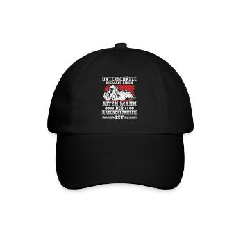 Radladerfahrer unterschätze niemals Radlader - Baseballkappe - Schwarz/Schwarz - Vorne