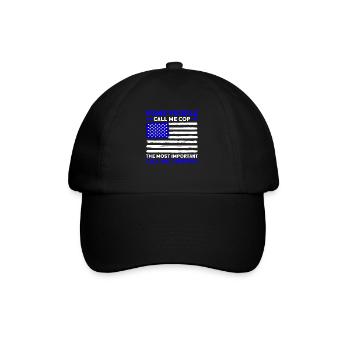 Policier américain Police Police Grand-père - Casquette classique - noir/noir - Devant
