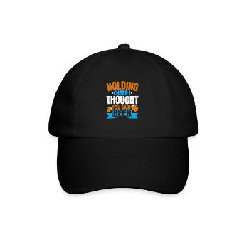 Jubel haltend dachte ich, du hast Bier gesagt - Baseballkappe - Schwarz/Schwarz - Vorne