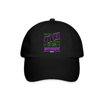 bday tasse verschlafen geburtstagsgeschenkidee - Baseballkappe - Schwarz/Schwarz - Vorne