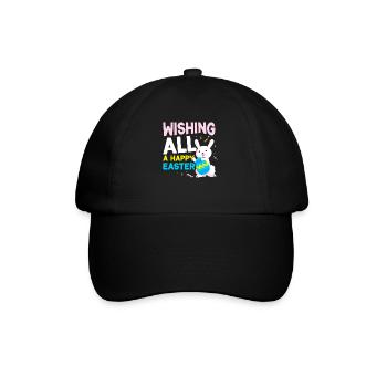 Je souhaite à tous une joyeuse Pâques de Pâques - Casquette classique - noir/noir - Devant