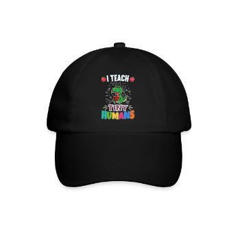 I Teach Tiny Humans Elementary School Teacher - Baseball Cap - black/black - Front