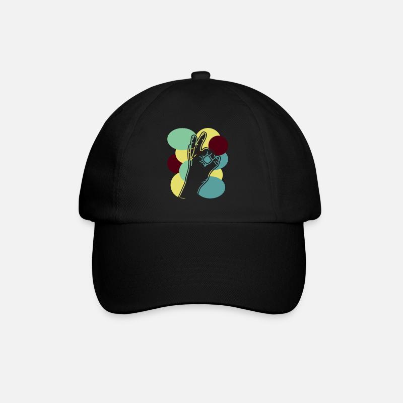 Reingeschaut Retro Reingeguckt - Baseballkappe - Schwarz/Schwarz
