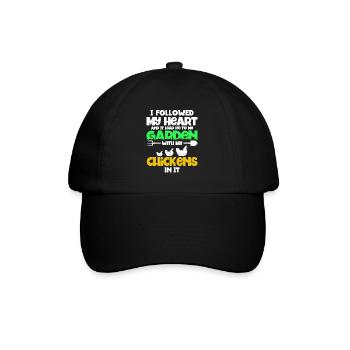 Gardening Gardener Chicken Farmer Chicken Feeder - Baseball Cap - black/black - Front