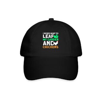Gardening Gardener Chicken Farmer Chicken Feeder - Baseball Cap - black/black - Front