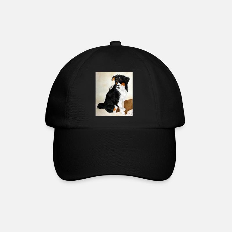 Sitzender Aussie Nanouk - Baseballkappe - Schwarz/Schwarz