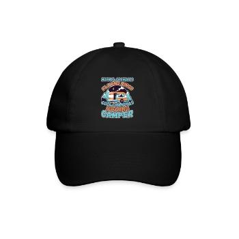 Grandpas Play Bingo Cool Grandpas Driving Motorhome - Baseball Cap - black/black - Front