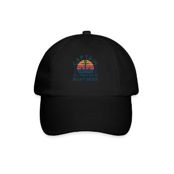 Kapitän Kapitäne Bootfahren Geschenk - Baseballkappe - Schwarz/Schwarz - Vorne