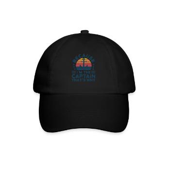 Kapitän Kapitäne Bootfahren Geschenk - Baseballkappe - Schwarz/Schwarz - Vorne