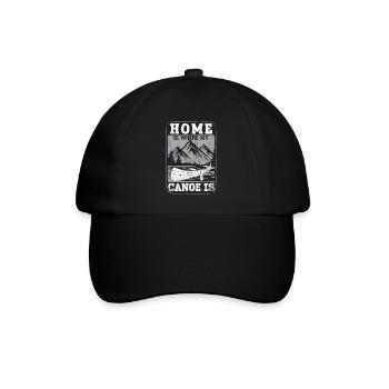 Canoe Canoeing Vintage Home Is - Baseball Cap - black/black - Front