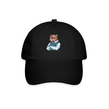 Opa Bär - Lustiger Großvater Opa Bär - Baseballkappe - Schwarz/Schwarz - Vorne