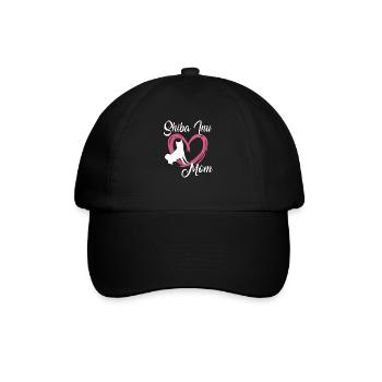 Shiba Inu Mom Hundehalterin Motiv süßes Shiba Inu - Baseballkappe - Schwarz/Schwarz - Vorne
