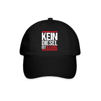 Kein Diesel ist illegal - Baseballkappe - Schwarz/Schwarz - Vorne