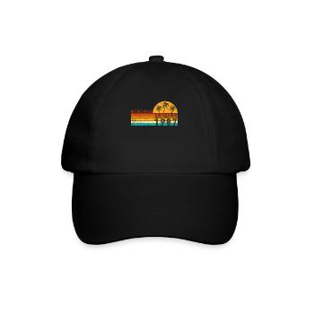 Retro since Januar 1987 - Geburtstag im Januar - Baseballkappe - Schwarz/Schwarz - Vorne