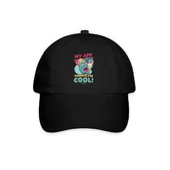 My Ape Thinks I'm Cool - Baseballkappe - Schwarz/Schwarz - Vorne