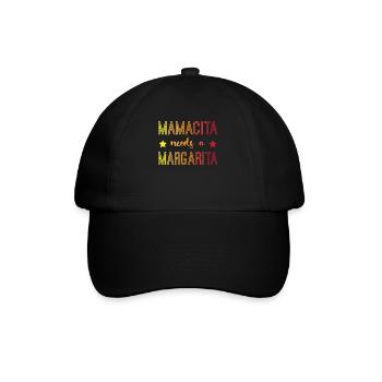 mamacita needs a margarita - Baseballkappe - Schwarz/Schwarz - Vorne