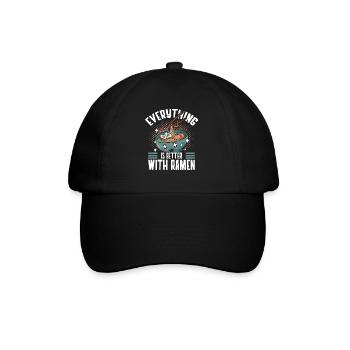 Tout va mieux avec les amateurs de ramen Japon - Casquette classique - noir/noir - Devant