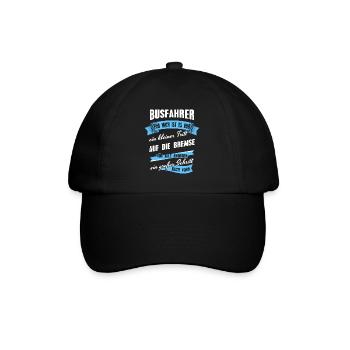 Busfahrer Bus Fahrer Geschenk Arbeitskollegen - Baseballkappe - Schwarz/Schwarz - Vorne