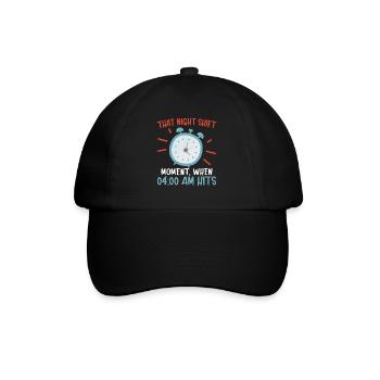 That Night Shift Moment Graveyard Shift Employee - Baseball Cap - black/black - Front