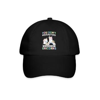 Obsessed Dragon Unicorn Unicorn Lovers - Baseball Cap - black/black - Front