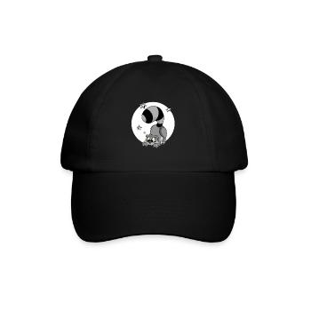 mignon raton laveur, chemise, chemise de couchage, sweat à capuche, bande dessinée - Casquette classique - noir/noir - Devant