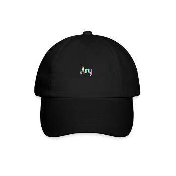 AMY Rainbow Minimalist Cursive - Baseball Cap - black/black - Front