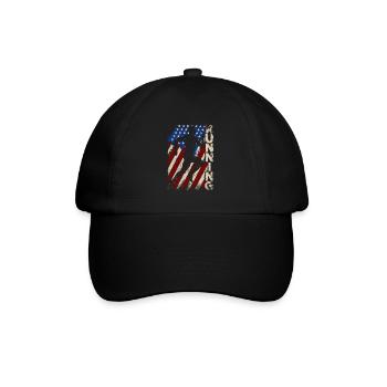 USA Runners Vintage Patriotic Runners Run - Casquette classique - noir/noir - Devant