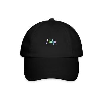 ADALYN Rainbow Cursive Minimaliste - Casquette classique - noir/noir - Devant
