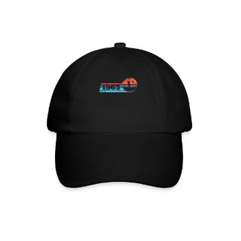 Pêcheur né en 1963 Anniversaire Fliegenflischen - Casquette classique - noir/noir - Devant