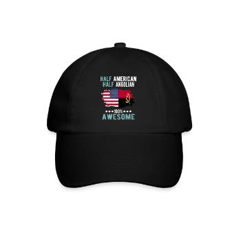 Half American Half Angolier - Baseball Cap - black/black - Front