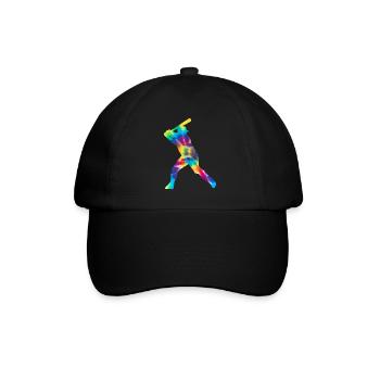 Baseball Fan Tie Dye Batter - Baseballkappe - Schwarz/Schwarz - Vorne
