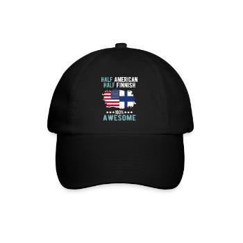 Half American Half Finn - Baseball Cap - black/black - Front