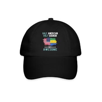 Half American Half Gabonese - Baseball Cap - black/black - Front