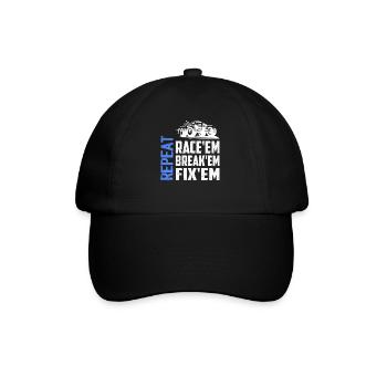 Race'em Break'em Fix'em Repeat Model Car Remote C - Baseball Cap - black/black - Front