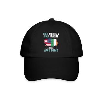 Half American Half Irish - Baseball Cap - black/black - Front