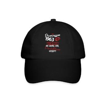 60. Geburtstag 60 Jahre Perfektion Prinzessin 1963 - Baseballkappe - Schwarz/Schwarz - Vorne