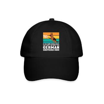 Schäferhund Mama Deutscher Schäferhund Geschenk - Baseballkappe - Schwarz/Schwarz - Vorne