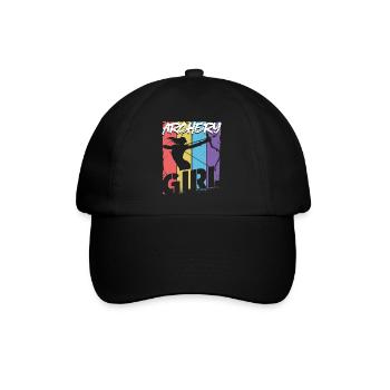 Archery Bow Archer Girl Vintage - Baseball Cap - black/black - Front